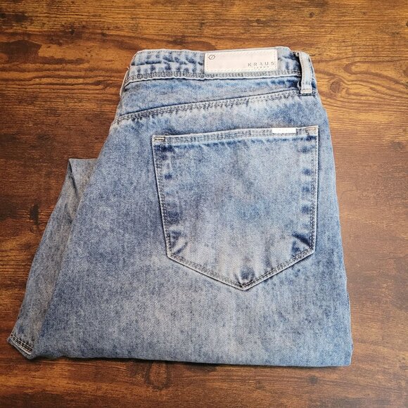 Kraus Jeans Size 8 Mom High Rise Crop Medium Light Wash Denim - Picture 3 of 10